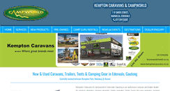 Desktop Screenshot of kemptoncaravans.co.za